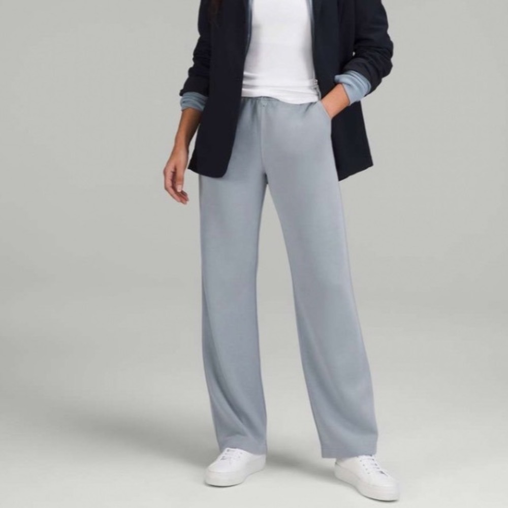 Lululemon Softstreme High-Rise Pant Full Length Chambray Grey 10 Comfy Travel - Picture 2 of 16